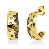 Ohrstecker aus 750 Gold Gelbgold 70 Diamanten 0,98ct TW-SI 21,1x17,5mm