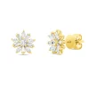 Ohrstecker aus 750 Gold Gelbgold 22 Diamanten 0,52ct TW-SI 9x9,2mm