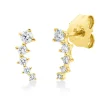 Ohrstecker aus 750 Gold Gelbgold 10 Diamanten 0,16ct TW-SI 8,5x3,1mm