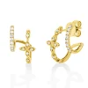 Ohrstecker aus 750 Gold Gelbgold 30 Diamanten 0,32ct TW-SI 18x11,1mm