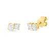 Ohrstecker aus 750 Gold Gelbgold 4 Diamanten 0,43ct TW-SI 6x4,2mm
