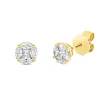 Ohrstecker aus 750 Gold Gelbgold 10 Diamanten 0,43ct TW-SI 5,6x5,6mm