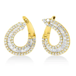 Ohrstecker aus 750 Gold Gelbgold 149 Diamanten 1,73ct TW-SI 20,5x16,5mm