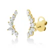 Ohrstecker aus 750 Gold Gelbgold 14 Diamanten 0,87ct TW-VSI/SI 17,2x6,8mm