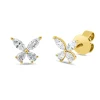 Ohrstecker aus 750 Gold Gelbgold 8 Diamanten 0,36ct TW-VSI/SI 5,6x6,8mm
