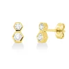 Ohrstecker aus 585 Gold Gelbgold 4 Diamanten 0,4ct W-SI/PI 8,2x4,7mm