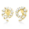 Ohrstecker aus 750 Gold Gelbgold 20 Diamanten 0,79ct 10,8x11,6mm