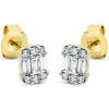 Ohrstecker aus 750 Gold gelb/weiß 18 Diamanten 0,41ct TW-SI 6,6x4,9mm