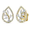 Ohrstecker aus 750 Gold gelb/weiß 60 Diamanten 0,68ct 13x9,6mm