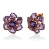 Ohrstecker aus 750 Gold Rotgold 24 Amethyste 12,4ct pink 19x17,7mm