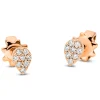 Ohrstecker aus 585 Gold Rotgold 16 Brillanten 0,08ct TW-SI 4,6x3,2mm
