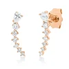 Ohrstecker aus 750 Gold Rotgold 14 Diamanten 0,25ct TW-SI 12,7x3,2mm