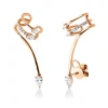 Ohrstecker aus 750 Gold Rotgold 20 Diamanten 1,09ct 35,4x12,3mm