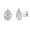 Ohrstecker aus 950 Gold weiß 80 Diamanten 1,05ct TW-SI 12,2x18,9mm