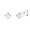 Ohrstecker aus 750 Gold Weißgold 8 Brillanten 0,05ct W-SI 4,9x4,9mm