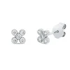Ohrstecker aus 750 Gold Weißgold 10 Brillanten 0,17ct W-SI 4,4x4,4mm