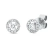 Ohrstecker aus 750 Gold Weißgold 28 Diamanten 0,3ct Ø6mm