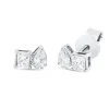 Ohrstecker aus 750 Gold Weißgold 4 Diamanten 0,36ct TW-SI 4,2x5,9mm