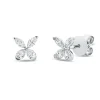 Ohrstecker aus 750 Gold Weißgold 8 Diamanten 0,45ct TW-SI 6,3x6,4mm