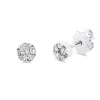 Ohrstecker aus 750 Gold Weißgold 14 Diamanten 0,26ct TW-SI 4,7x4,8mm