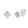 Ohrstecker aus 750 Gold Weißgold 10 Diamanten 0,37ct TW-SI 6,4x6,4mm