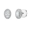 Ohrstecker aus 750 Gold Weißgold 34 Diamanten 0,69ct TW-SI 8x6mm 4er-Krappe