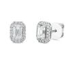 Ohrstecker aus 750 Gold Weißgold 38 Diamanten 0,98ct TW-SI 8x6,1mm 4er-Krappe