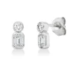 Ohrstecker aus 750 Gold Weißgold 4 Diamanten 0,51ct TW-SI 8,3x3,9mm Zarge