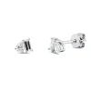 Ohrstecker aus 750 Gold Weißgold 4 Diamanten 0,33ct TW-VSI/SI 5,6x5,7mm