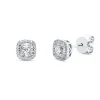 Ohrstecker aus 750 Gold Weißgold 84 Diamanten 0,38ct TW-VSI/SI 6,7x6,6mm