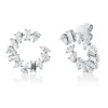 Ohrstecker aus 750 Gold Weißgold 24 Diamanten 2,18ct TW-VSI 17,9x17,4mm