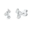 Ohrstecker aus 750 Gold Weißgold 6 Diamanten 1ct TW-VSI 9,9x6,7mm