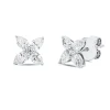 Ohrstecker aus 750 Gold Weißgold 10 Diamanten 1,03ct W-SI 8x7,7mm