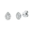 Ohrstecker aus 750 Gold Weißgold 20 Diamanten 0,38ct 8x6,3mm