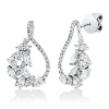 Ohrstecker aus 750 Gold Weißgold 62 Diamanten 1,36ct 19x12mm