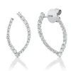 Ohrstecker aus 750 Gold Weißgold 48 Diamanten 1,08ct 24,4x14mm