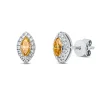 Ohrstecker aus 750 Gold Weißgold 34 Diamanten 0,5ct 8,3x5,1mm