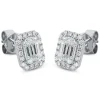 Ohrstecker aus 750 Gold Weißgold 54 Diamanten 0,72ct 8,6x6,5mm