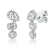 Ohrstecker aus 750 Gold Weißgold 72 Diamanten 0,84ct 15,3x6,7mm