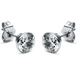 Ohrstecker aus 585 Gold Weißgold mit 2 Diamanten Brillanten 2,00 Ct. Zarge