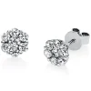 Ohrstecker aus 950 Platin 14 Diamanten 1,04ct TW-SI B:7,9mm