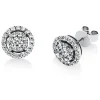 Ohrstecker aus 950 Platin 52 Diamanten 0,83ct TW-SI Ø9,3mm
