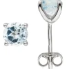 Ohrstecker aus 925 Silber mit Blautopas hellblau blau Ohrschmuck Solitär
