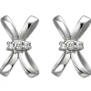 Ohrstecker aus 925 Silber mit 6 Zirkonia Ohrringe Ohrschmuck Damen