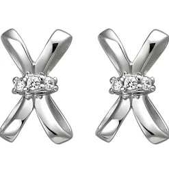 Ohrstecker aus 925 Silber mit 6 Zirkonia Ohrringe Ohrschmuck Damen