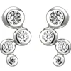 Ohrstecker aus 925 Silber mit 8 Zirkonia Ohrringe Ohrschmuck Zick-Zack