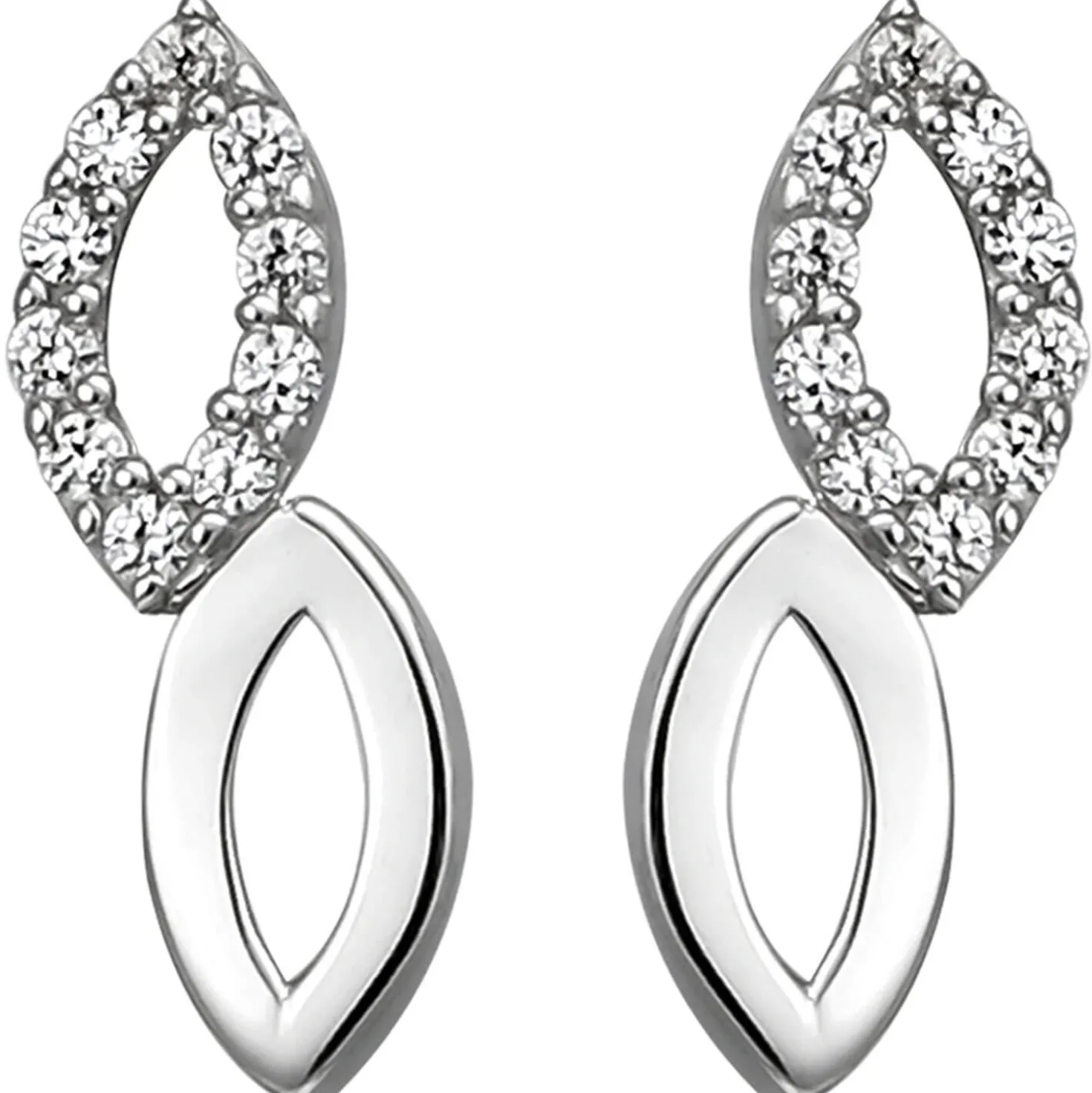 Ohrstecker aus 925 Silber mit 20 Zirkonia Ohrringe Silberohrringe Ohrschmuck