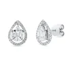 Ohrstecker aus 750 Weißgold 64 Diamanten 0,67ct TW-SI 12x9mm Fassung rhodiniert