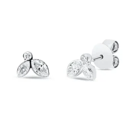 Ohrstecker aus 750 Weißgold 6 Diamanten Fanatsy-Schliff 0,53ct TW-VSI/SI 6x7,2mm