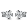 Ohrstecker Blumen 750 Weißgold 10 Diamanten Tropfen-Schliff 1,91ct TW-SI 9,6x9,5mm